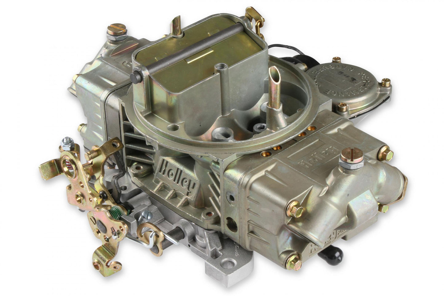 Classic Carburetor 650 CFM 4150 Vacuum Secondaries Gold Dichromate Gasoline Holley-3