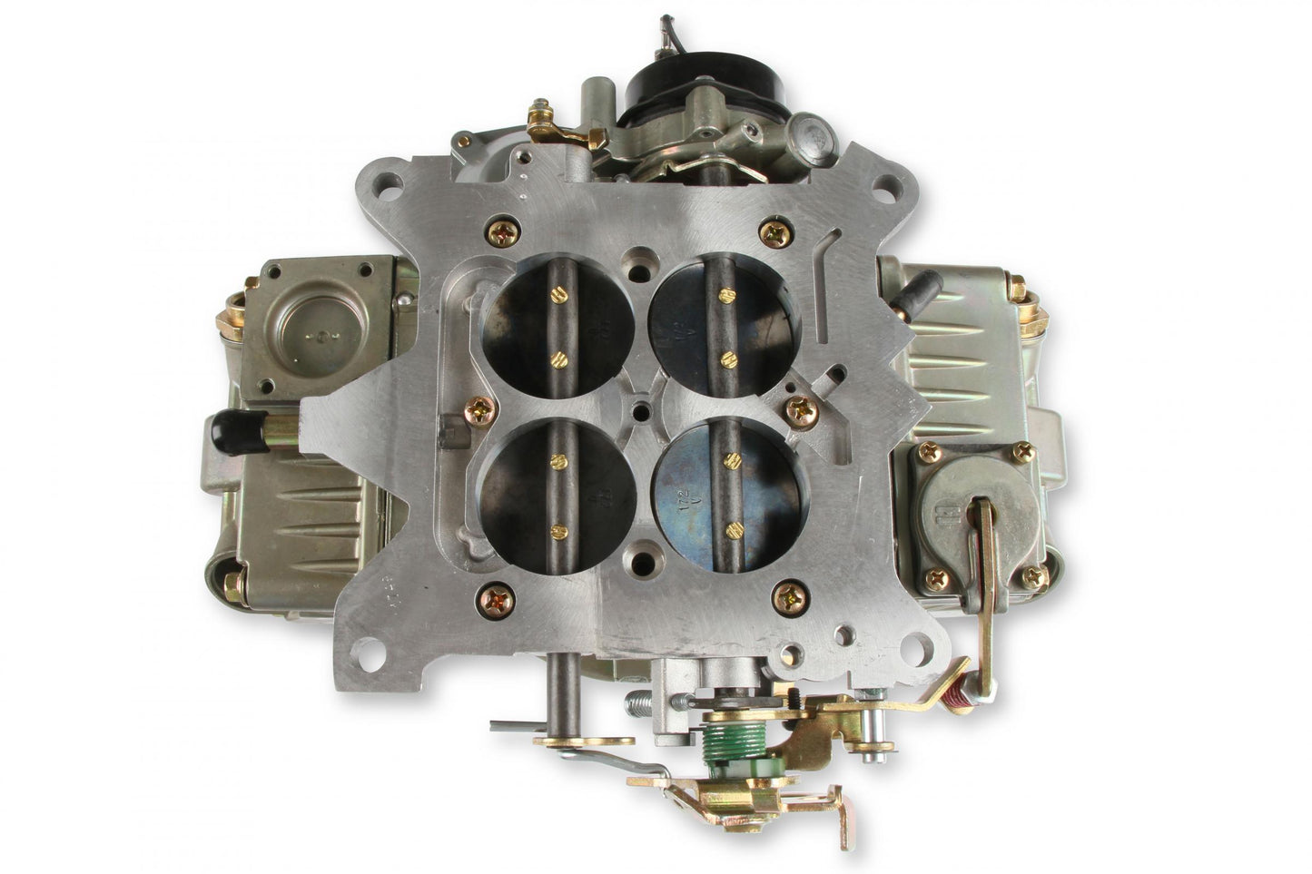 Classic Carburetor 650 CFM 4150 Vacuum Secondaries Gold Dichromate Gasoline Holley-10