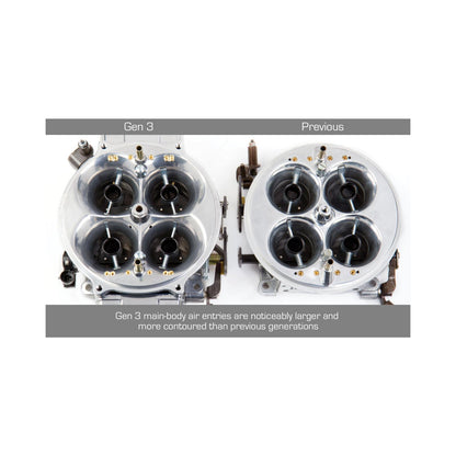 Gen 3 Ultra Dominator Carburetor Black 1050 CFM 4500 Mechanical Secondaries Idle Air Bleed Size 53.0 Shiny Gasoline Holley-1