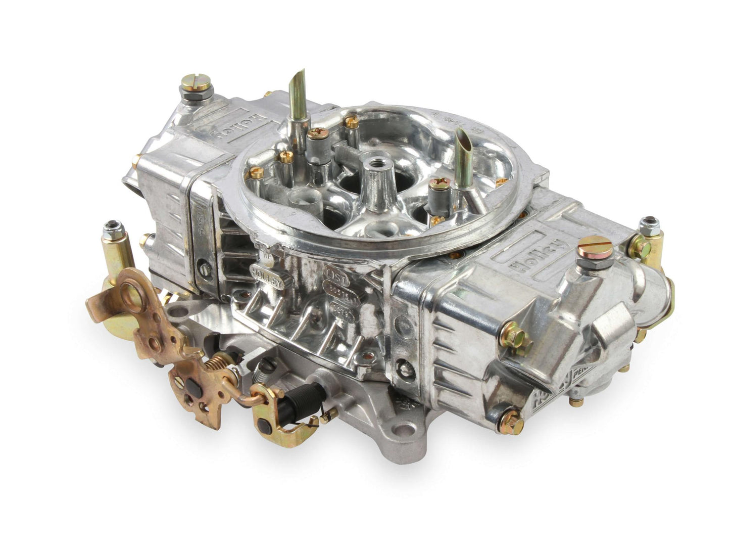 Aluminum Street HP Carburetor 650 CFM 4150 Mechanical Secondaries Shiny Gasoline Holley-1