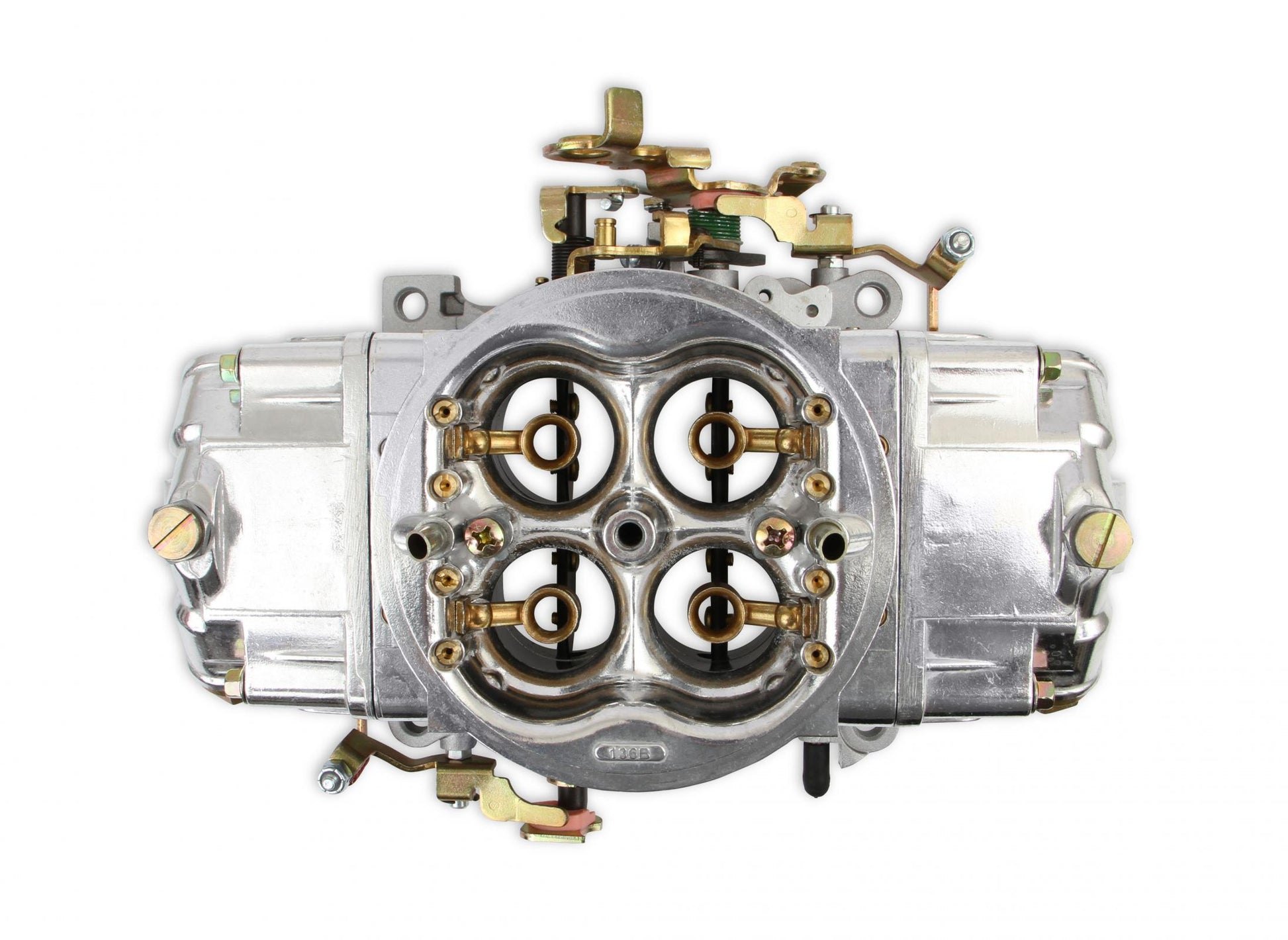 Aluminum Street HP Carburetor 650 CFM 4150 Mechanical Secondaries Shiny Gasoline Holley-9
