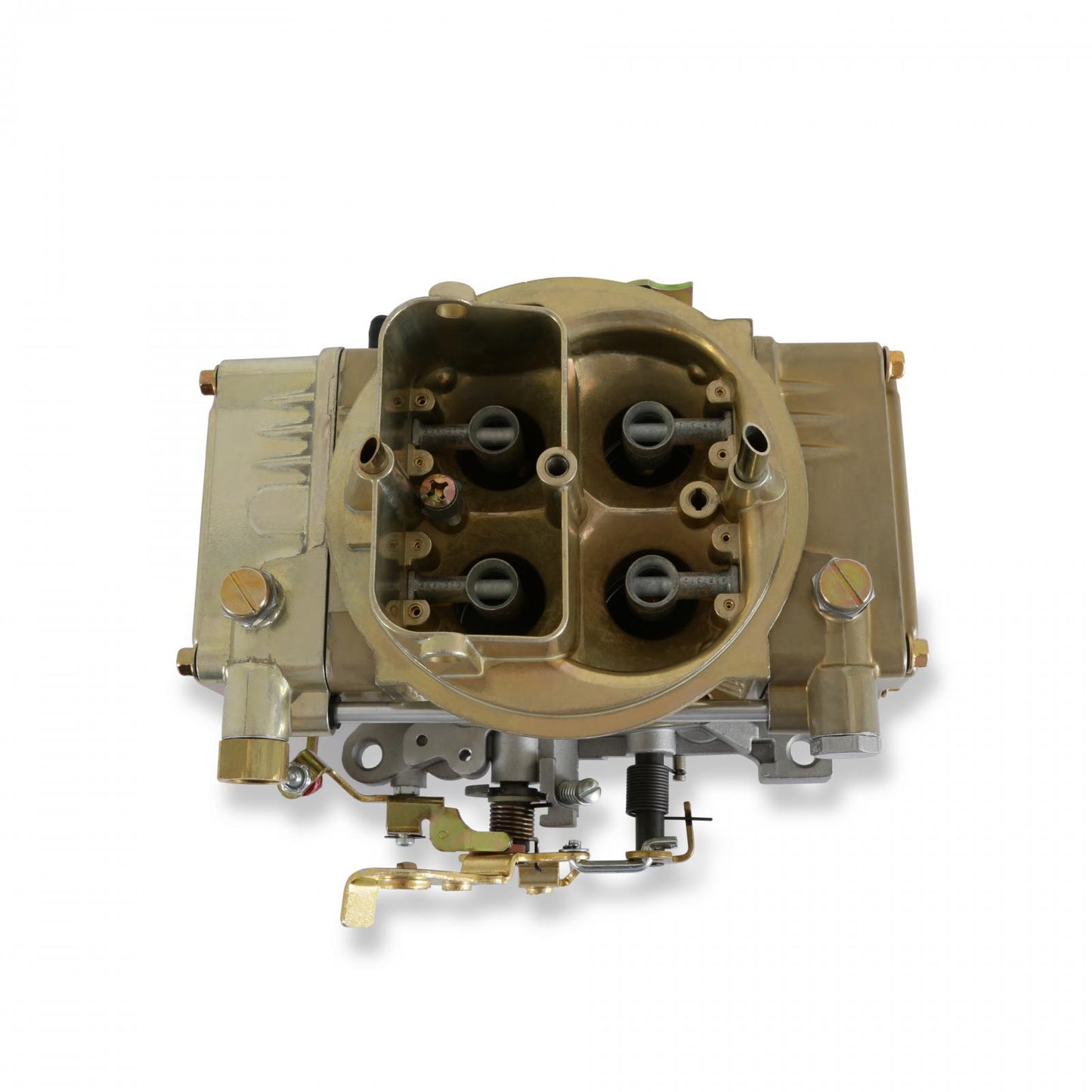 Tunnel Ram Carburetor 450 CFM 4160 Mechanical Secondaries Gold Dichromate Gasoline Holley-2