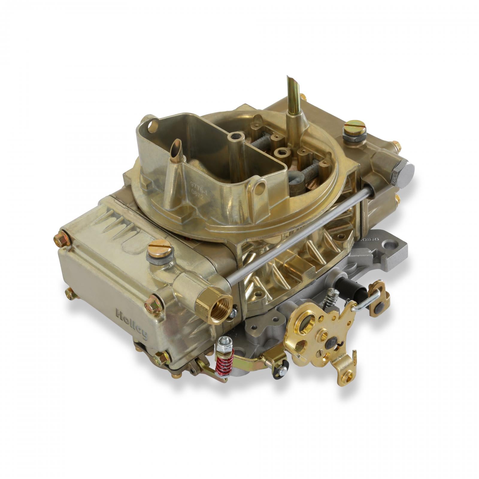 Tunnel Ram Carburetor 450 CFM 4160 Mechanical Secondaries Gold Dichromate Gasoline Holley-3