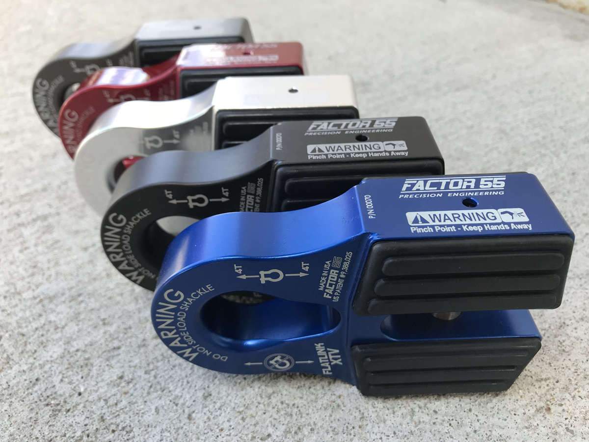 FlatLink XTV Winch Shackle Mount Blue Factor 55-7