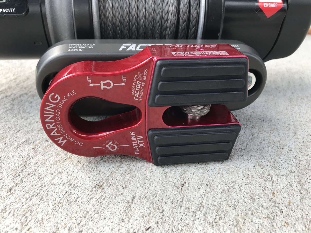 FlatLink XTV Winch Shackle Mount Gray Factor 55-3