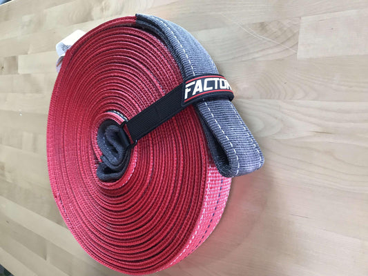 Factor 55 30 Foot Tow Strap Standard Duty 30 Foot x 2 Inch Red Factor 55
