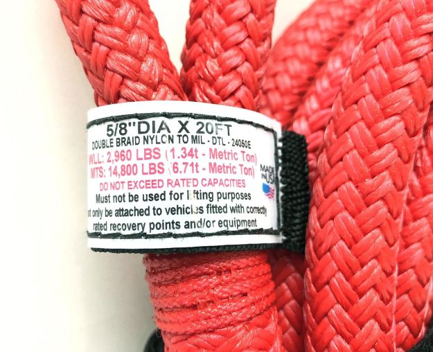 Extreme Duty Kinetic Energy Rope 5/8 Inch X 20 Foot Factor 55-1