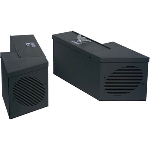 Speaker/Storage Lockbox w/ Roll Bar Cutout - 55-86 CJ / 87-91 Wrangler YJ 6-9 inch Locking Black Set of 2 Products Tuffy Security-2