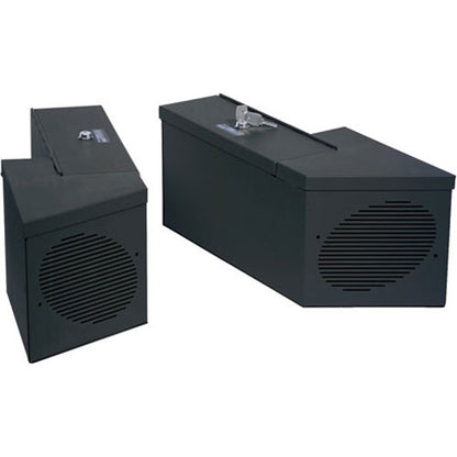 Speaker/Storage Lockbox w/ Roll Bar Cutout - 55-86 CJ / 87-91 Wrangler YJ 6-9 inch Locking Black Set of 2 Products Tuffy Security-2