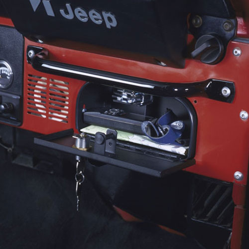 Glove Box - 55-86 CJ / 81-85 Scrambler CJ8 Locking Black Products Tuffy Security-1