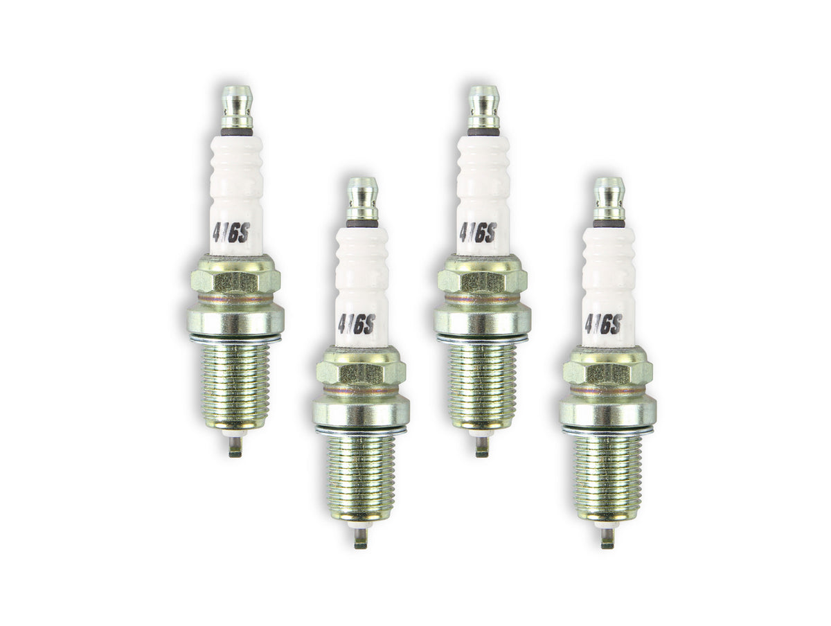 HP Copper Spark Plug Shorty 14MM Thread, .750 In Reach Heat Range 6 Gasket (Flat) Seat 4-Pack ACCEL