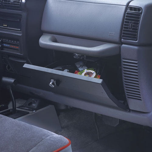 Glove Box - 97-06 Wrangler TJ Locking Black Products Tuffy Security-1