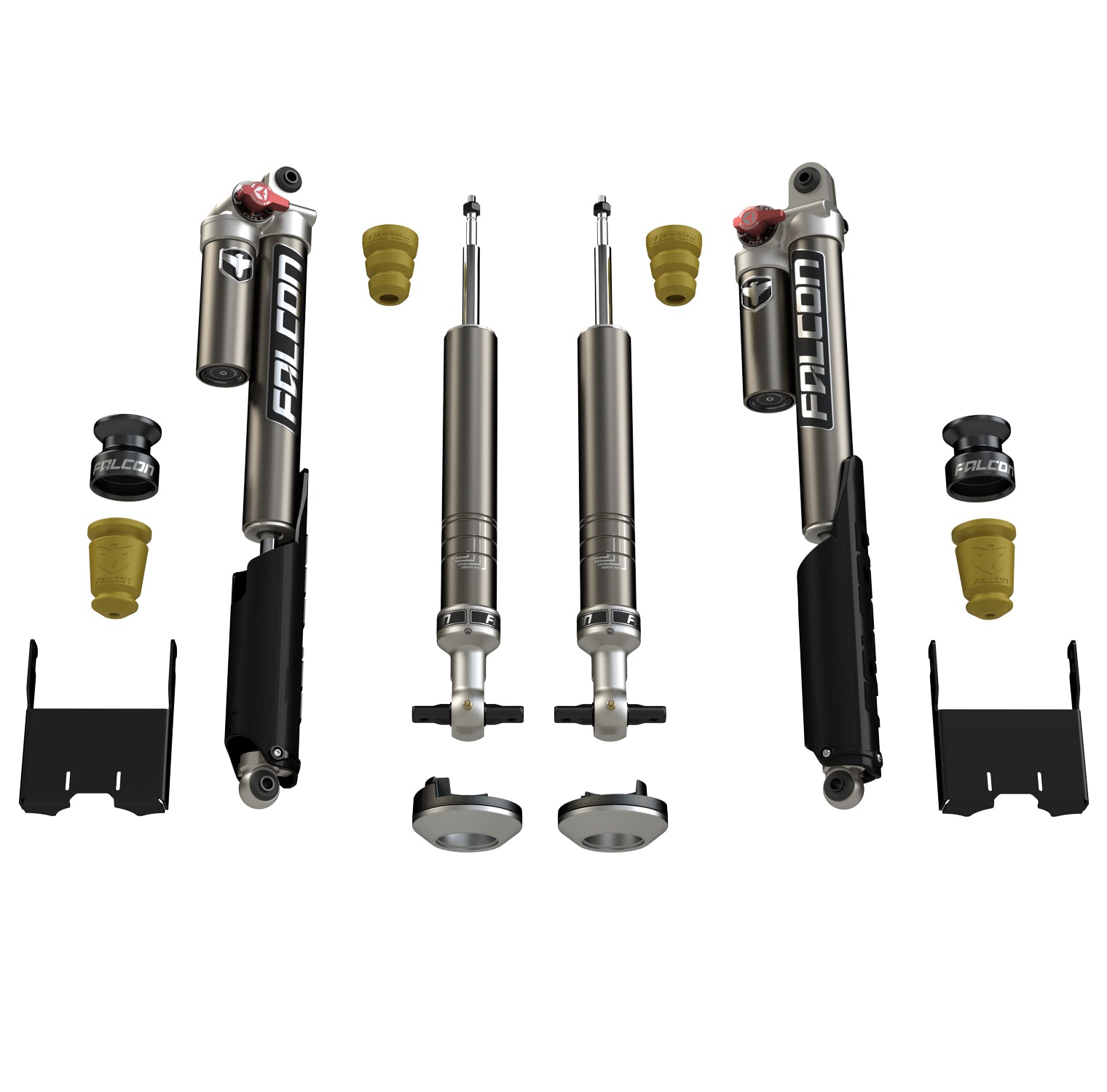 2015+ Ford F-150 2.25 Inch Sport Tow/Haul Shock Leveling System Falcon Shocks