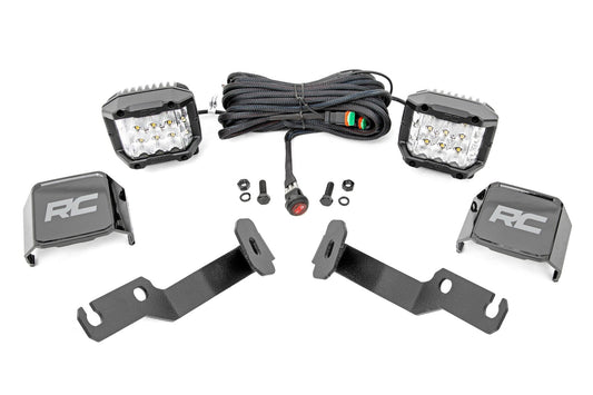 LED Light Kit | Ditch Mount |  3" OSRAM | Wide | Toyota Tacoma 2WD/4WD (05-15) Rough Country