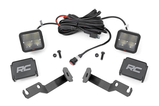 LED Light Kit | Ditch Mount | 2" Spectrum Pair | Spot | Toyota Tacoma (05-15) Rough Country