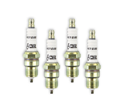 HP Copper Spark Plug Shorty 14MM Thread .460 In Reach Heat Range 6 Tapered Seat 4 Pack ACCEL
