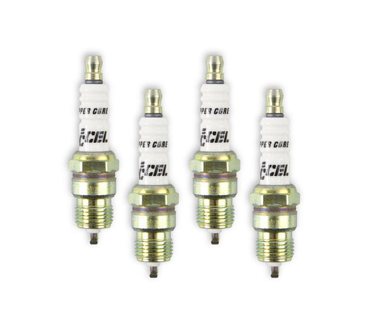HP Copper Spark Plug Shorty 14MM Thread .460 In Reach Heat Range 6 Tapered Seat 4 Pack ACCEL