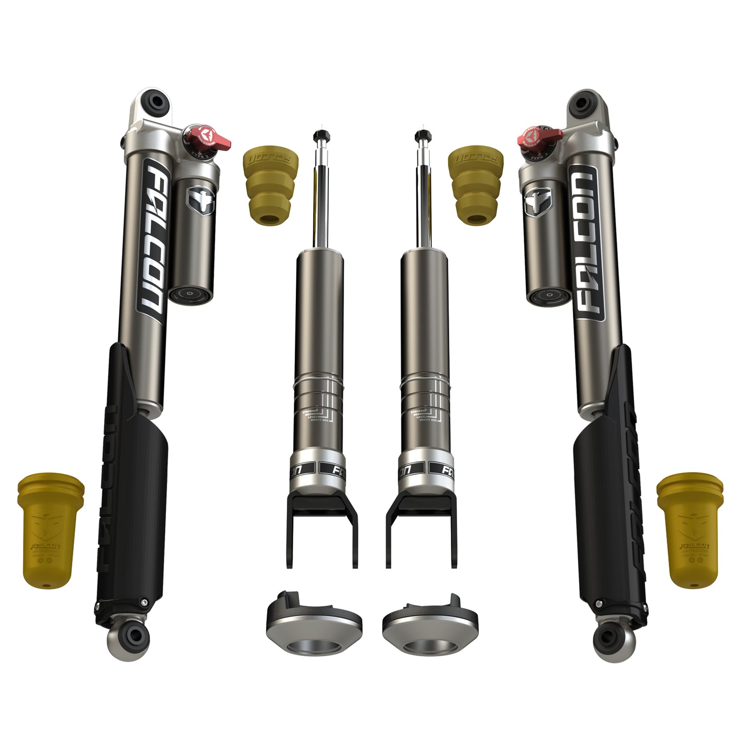 2009+ Dodge/Ram 1500/Classic 2.25 Inch Sport Tow/Haul Shock Leveling System Falcon Shocks