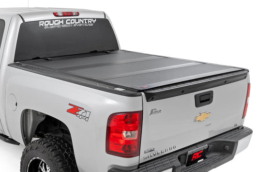 Hard Tri-Fold Flip Up Bed Cover | 5'9" Bed | Chevy/GMC 1500 (07-13) Rough Country