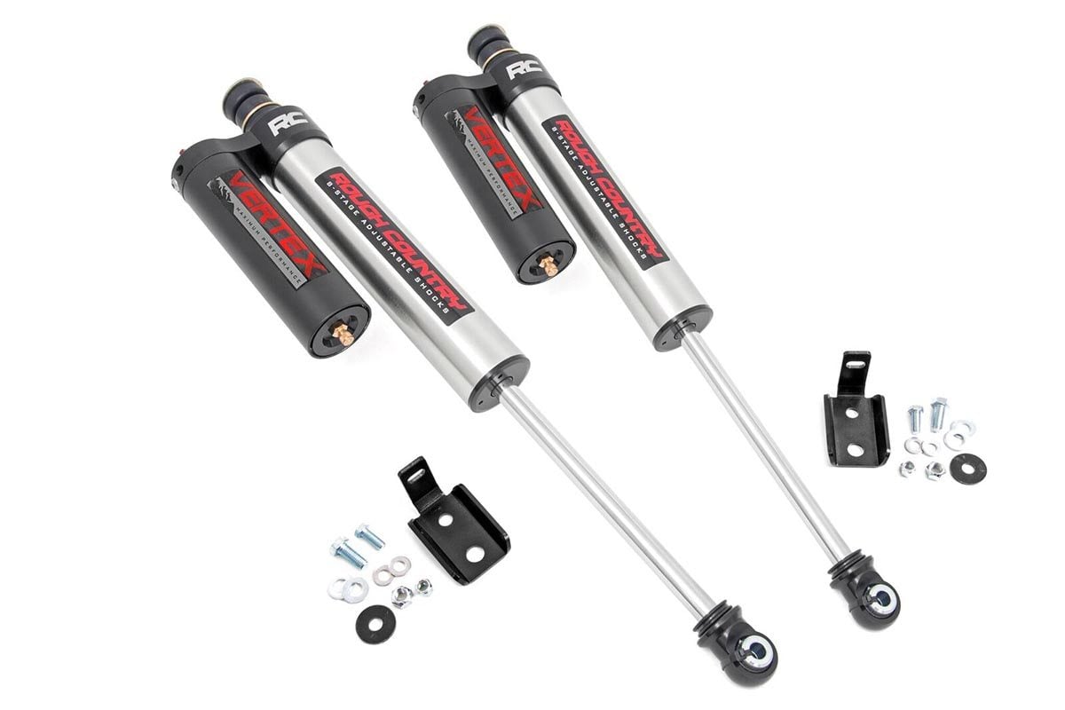 Vertex 2.5 Adjustable Front Shocks | 3.5-6" | Jeep Wrangler JK/Wrangler Unlimited (07-18) Rough Country