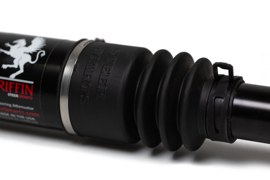 Steer Smarts Jeep Steering Attenuator Upgrade for XD Drag Links Griffin XD For 07-24 Wrangler JK/JL, Gladiator Black Bellow Steer Smarts