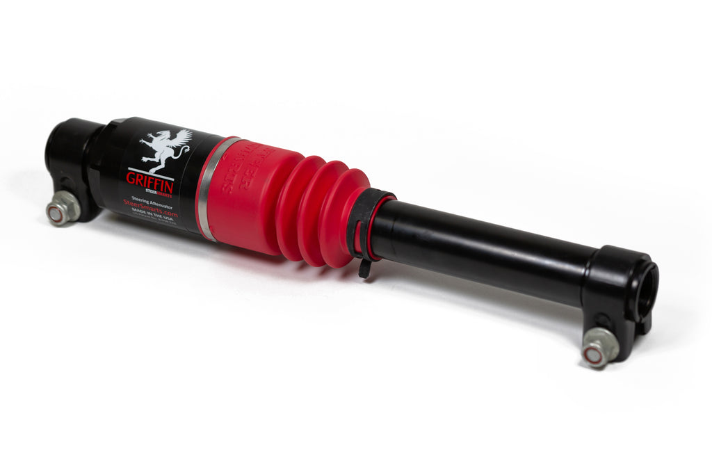 Steer Smarts Jeep Steering Attenuator Upgrade for XD Drag Links Griffin XD For 07-24 Wrangler JK/JL, Gladiator Red Bellow Steer Smarts