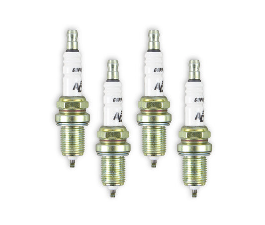 Hp Copper Spark Plug 14MM Thread, .750 In Reach Gasket (Flat) Seat Special For Honda 4 Pack ACCEL