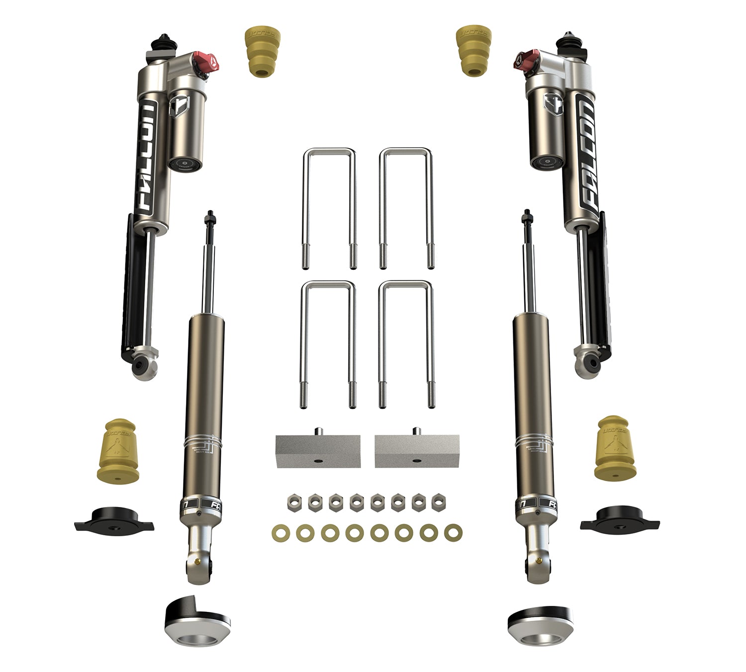 2005+ Toyota Tacoma 2.25 Inch Sport Tow/Haul Shock & Spacer Lift System Falcon Shocks