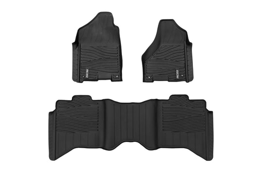 Flex-Fit Floor Mats | FR & RR | Crew Cab | Ram 1500 2WD/4WD (2012-2018 & Classic) Rough Country