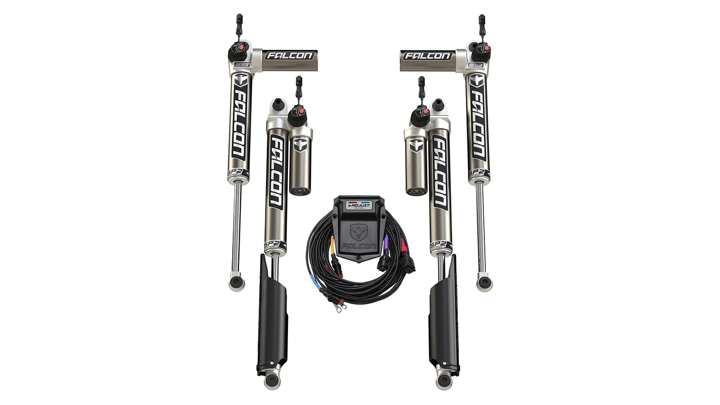 18-Up Jeep Wrangler JL 2 Door SP2 3.5 e-Adjust Piggyback Shock Kit 2-4.5 Inch Lift Falcon Shocks