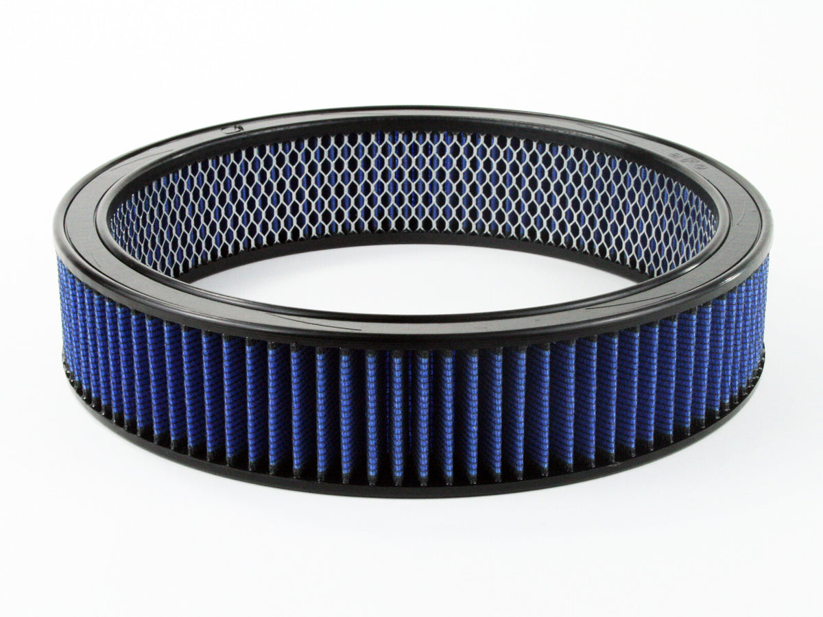 Magnum Flow Round Open Racing Air Filter w/ Pro 5R Media 14 Inch OD x 12 Inch ID x 3 Inch H w/ Expanded Metal Blue aFe Power
