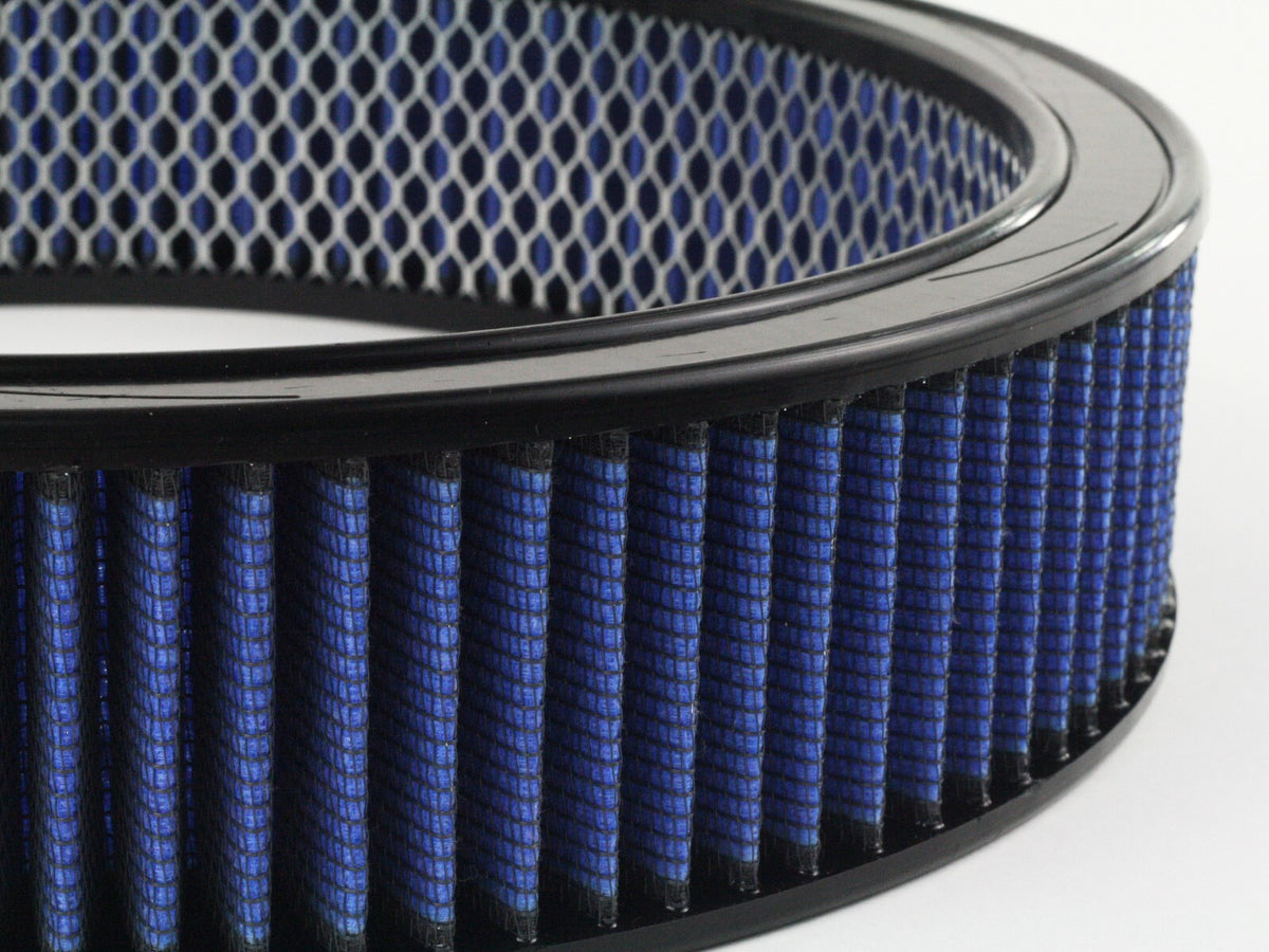 Magnum Flow Round Open Racing Air Filter w/ Pro 5R Media 14 Inch OD x 12 Inch ID x 3 Inch H w/ Expanded Metal Blue aFe Power-3