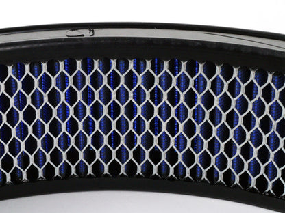 Magnum Flow Round Open Racing Air Filter w/ Pro 5R Media 14 Inch OD x 12 Inch ID x 3 Inch H w/ Expanded Metal Blue aFe Power-4