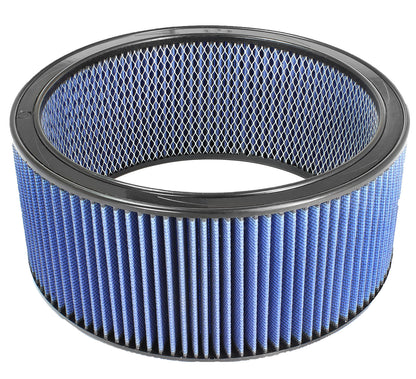Magnum Flow Round Open Racing Air Filter w/ Pro 5R Media 14 Inch OD x 12 Inch ID x 6 Inch H w/ Expanded Metal Blue aFe Power