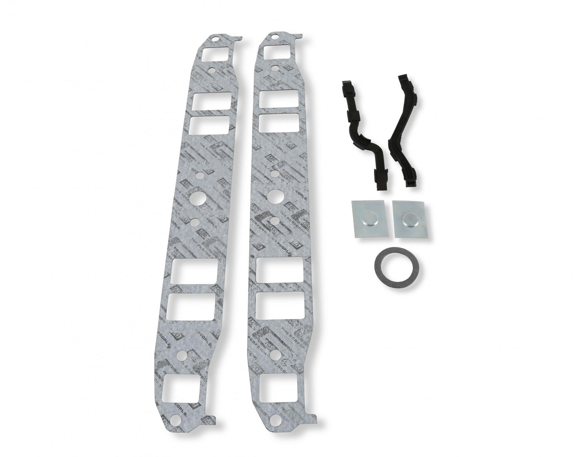 Performance Intake Manifold Gaskets .060 Inch Thick Fits 1955-1991 Chevrolet 262-400 Small Block Stock Port & bolt locations. 1.20 Inch x 1.87 Inch Mr Gasket