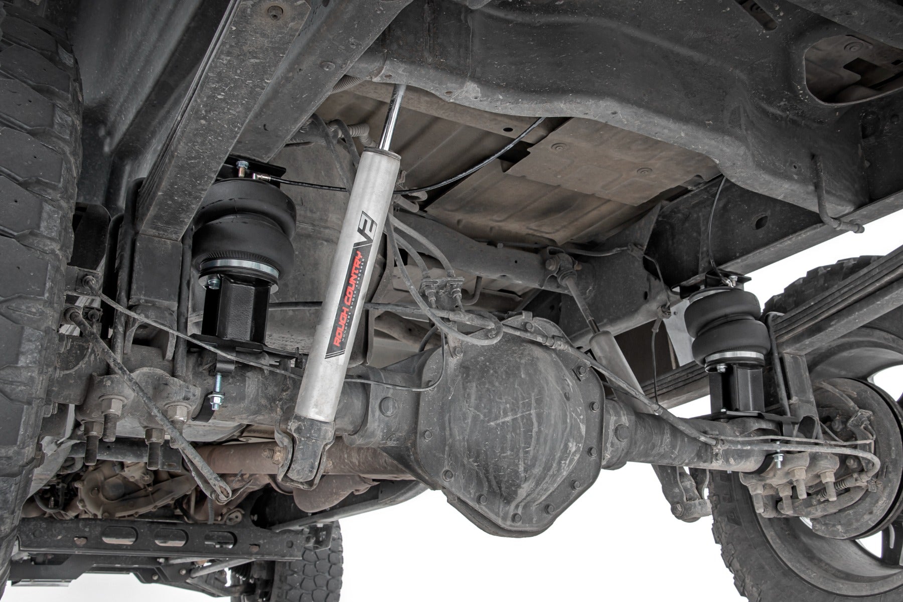 Air Spring Kit w/compressor Wireless Controller 0-6 Inch Lift Silverado/Sierra 2500HD (01-10) Rough Country-3