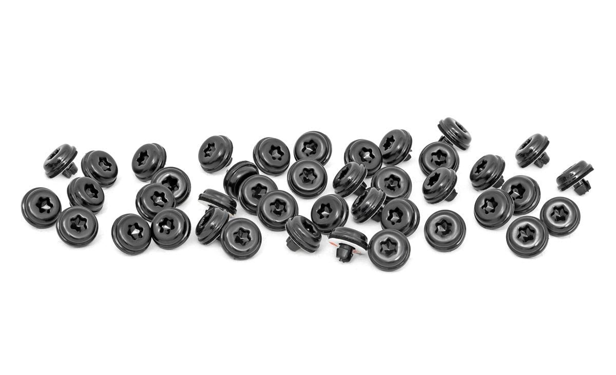 Rough Country Black Rivet Kit for Rough Country Fender Flares Set of 44 Includes 3M Tape and Foam Pad Rough Country