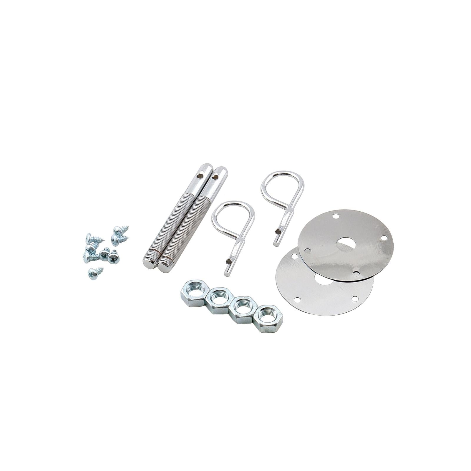 Hood Pins Kit 7/16 Inch Safety Pins Hood Pins with Safety Pin Style Clips Mr Gasket