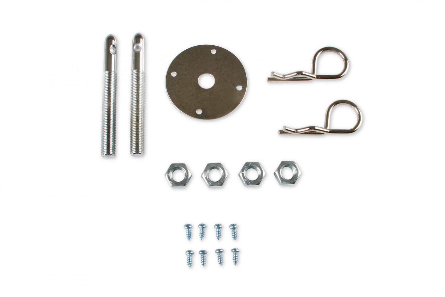Hood Pins Kit 7/16 Inch Safety Pins Hood Pins with Safety Pin Style Clips Mr Gasket-1
