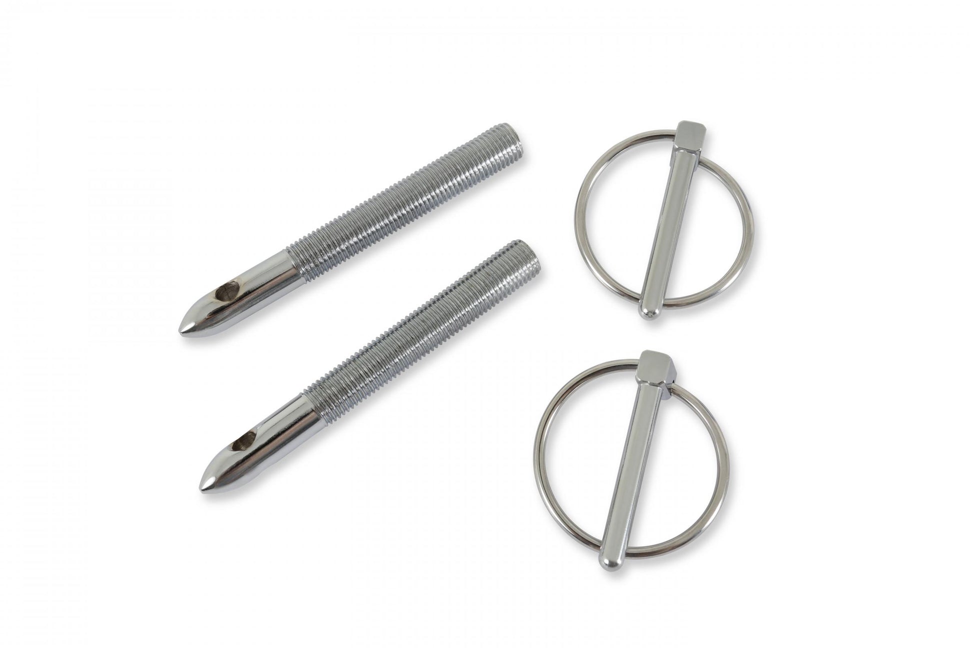 Hood & Deck Pinning Kits With Screw-On Scuff Plates Hood Pins with Torsion Clips Mr Gasket-3