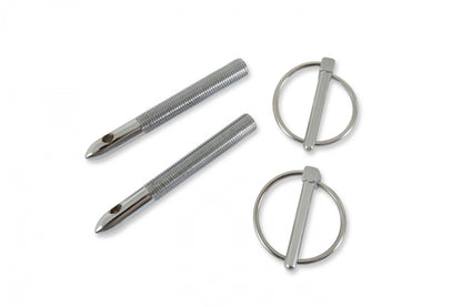 Hood & Deck Pinning Kits With Screw-On Scuff Plates Hood Pins with Torsion Clips Mr Gasket-3