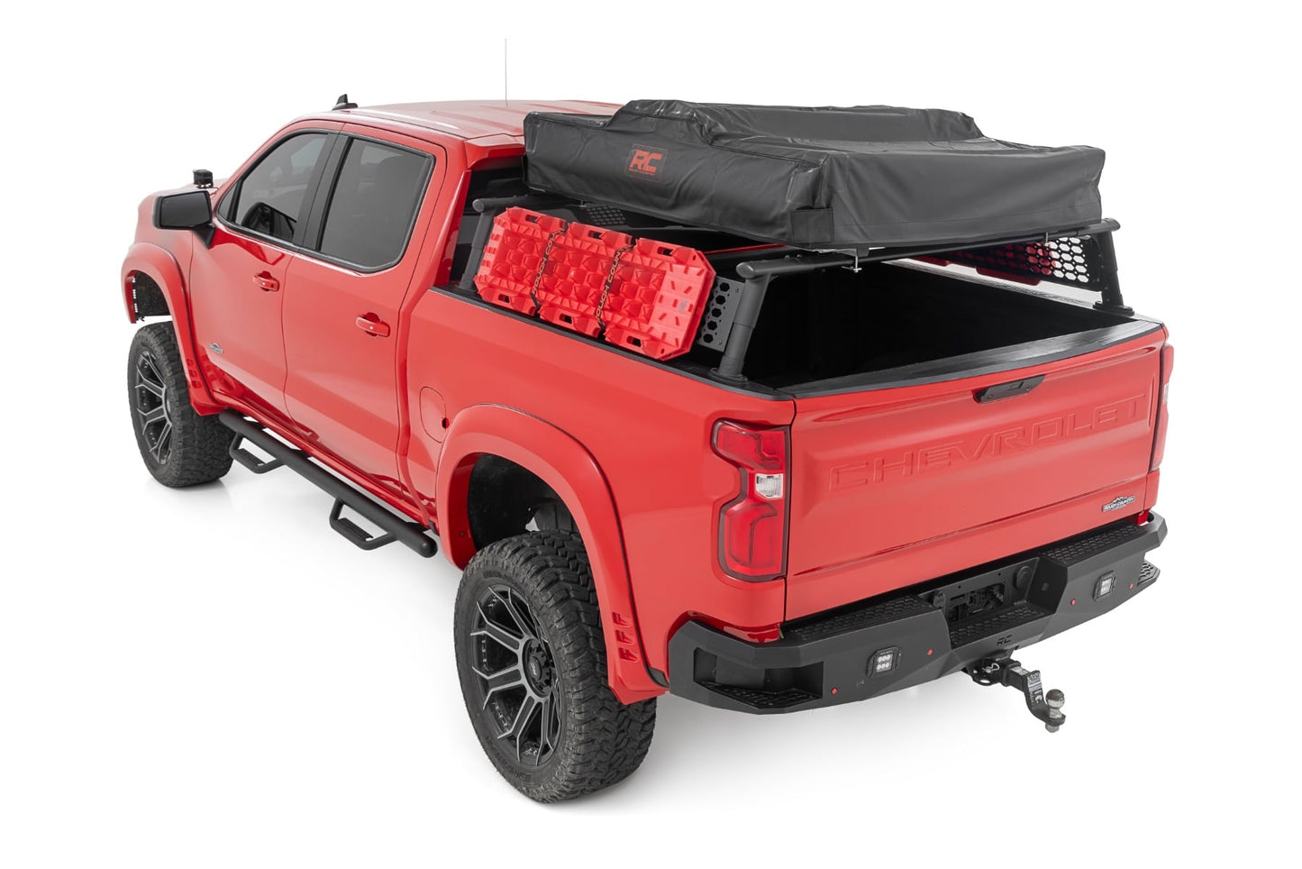 Bed Rack Half Rack Aluminum Chevy Silverado 1500 2WD/4WD (2019-2026) Rough Country-1