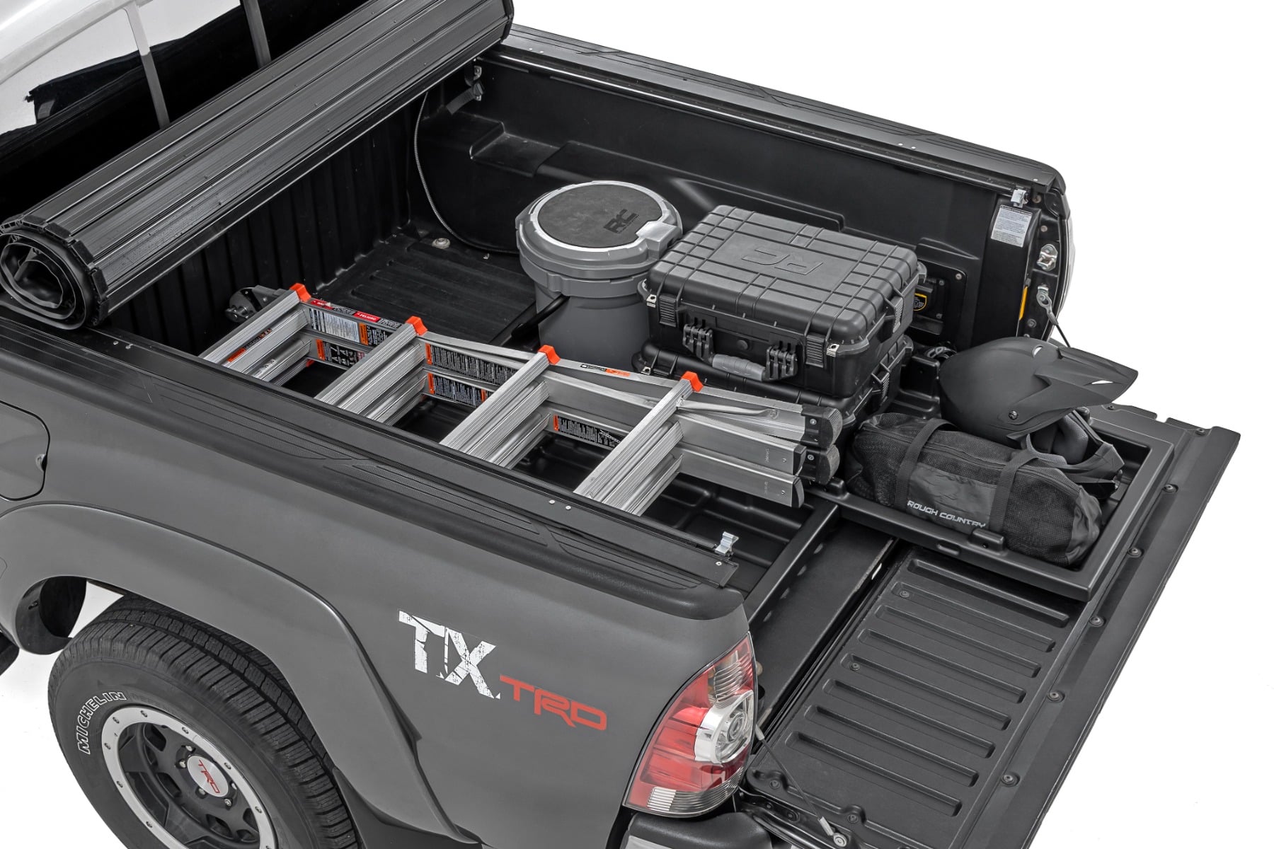 Truck Bed Cargo Storage Tray Mid-Size Bed Storage Tray Easy Access Rough Country-2