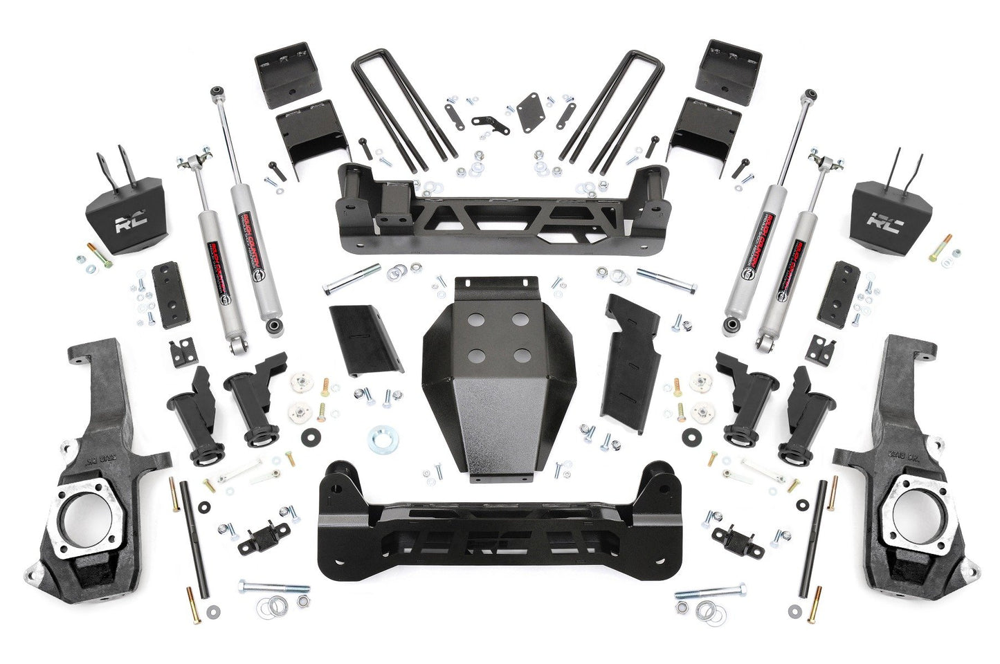 Rough Country 7.5 Inch GM Torsion Bar Drop Suspension Lift Kit (11-19 2500HD/3500HD) Rough Country