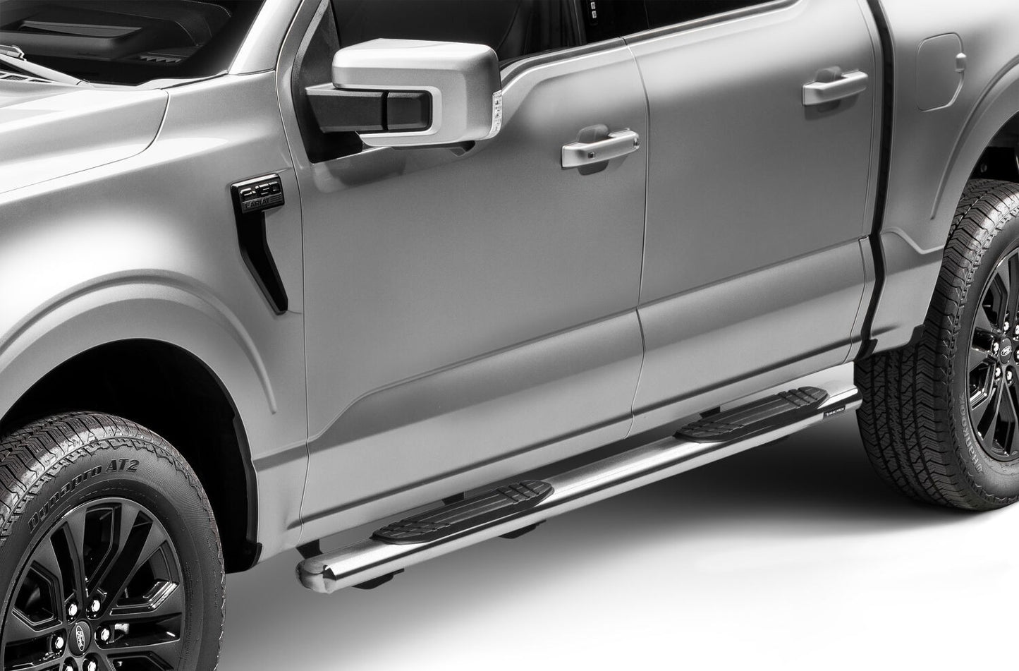 4 Inch 1000 Series SideSteps & Bracket Kit Stainless Steel 2015-2026 Ford F-150/ F-250/F-350 Go Rhino-6