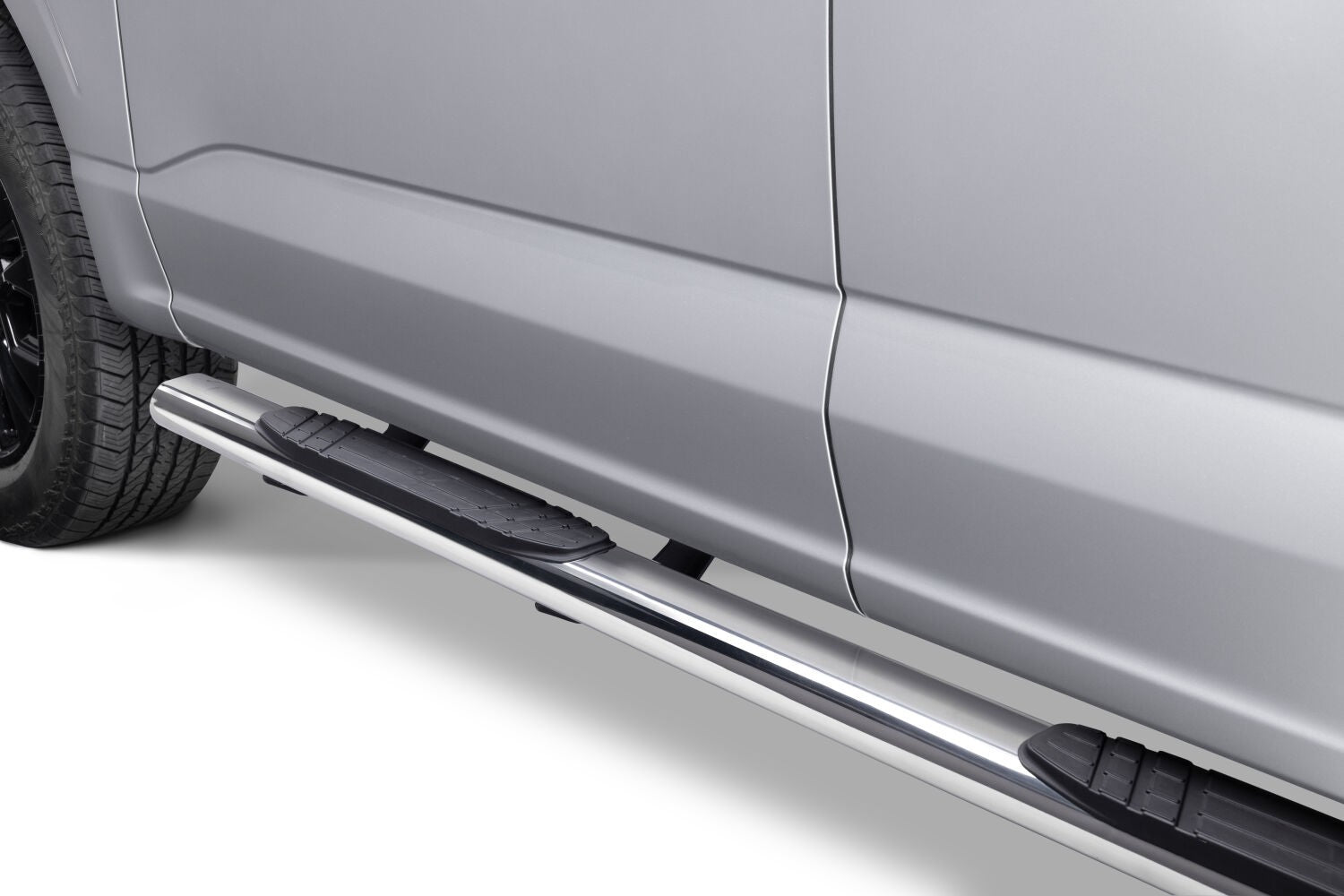 4 Inch 1000 Series SideSteps & Bracket Kit Stainless Steel 2015-2026 Ford F-150/ F-250/F-350 Go Rhino-9