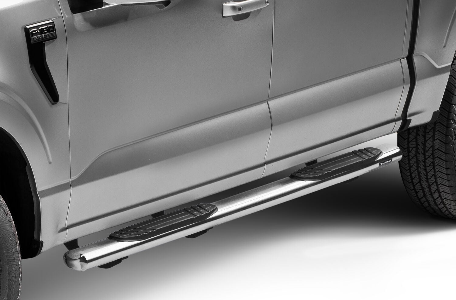 4 Inch 1000 Series SideSteps & Bracket Kit Stainless Steel 2015-2026 Ford F-150/ F-250/F-350 Go Rhino-10