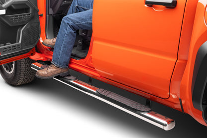 4 Inch 1000 Series SideSteps & Bracket Kit Stainless Steel 2024-2026 Toyota Tacoma Go Rhino-4