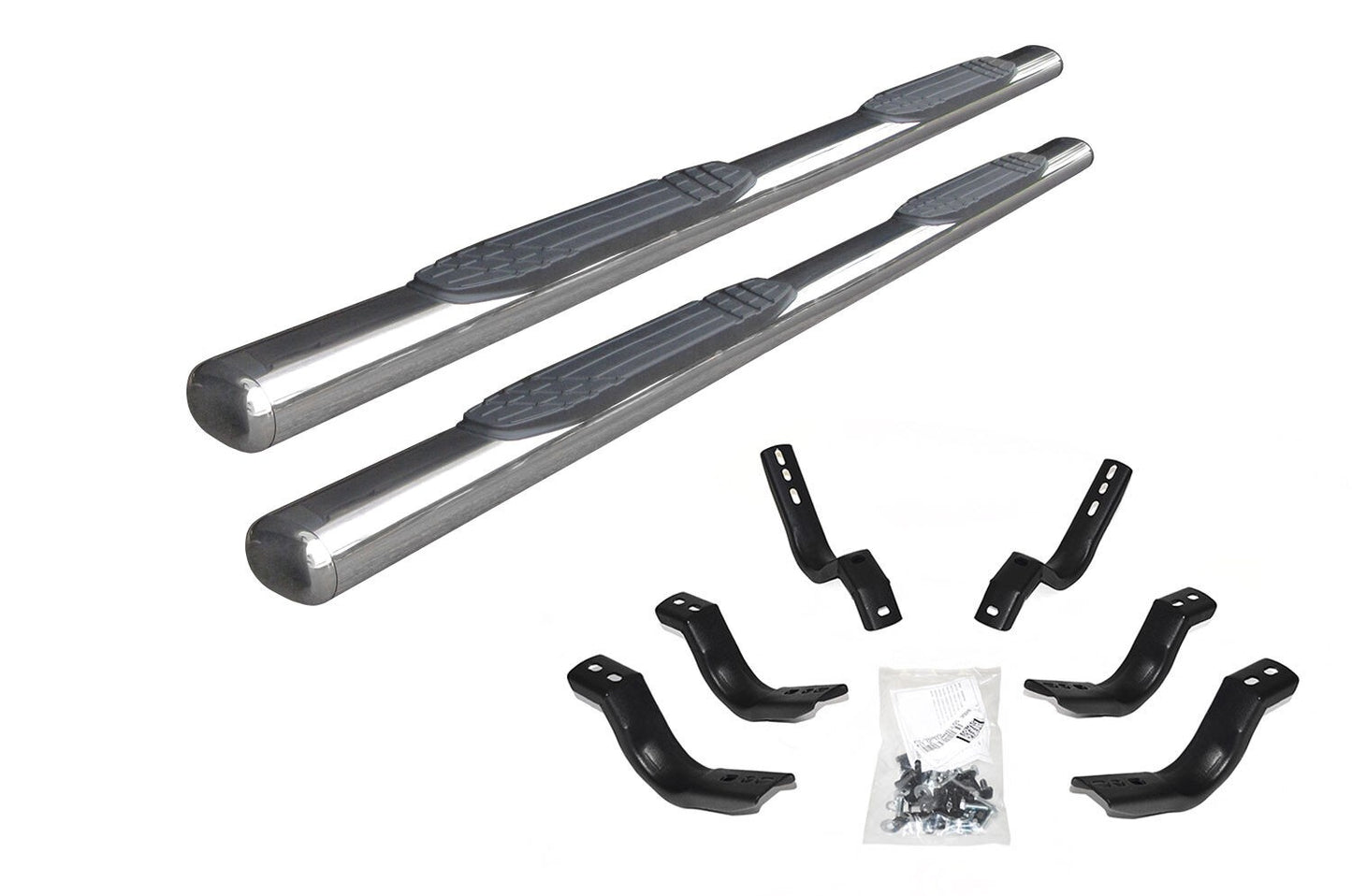 4 Inch 1000 Series SideSteps & Bracket Kit Stainless Steel 2022-2026 Toyota Tundra Go Rhino-3