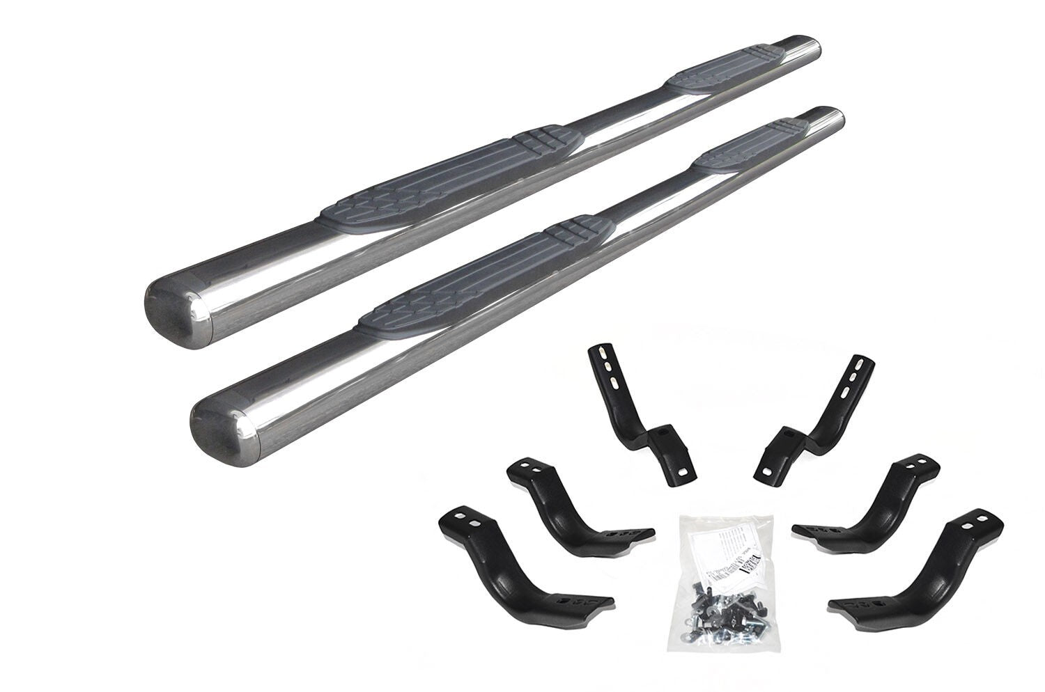 4 Inch 1000 Series SideSteps & Bracket Kit Stainless Steel 2022-2026 Toyota Tundra Go Rhino-3